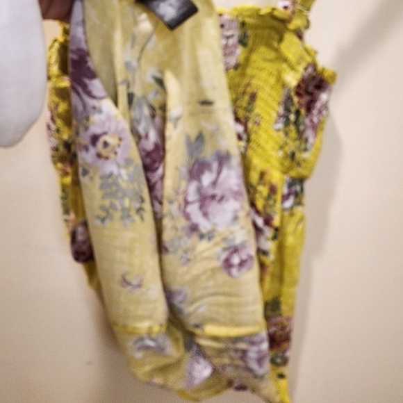 TORRID Plus Size Floral Babydoll Cami Elastic Strappy Top size 1 - Picture 12 of 14